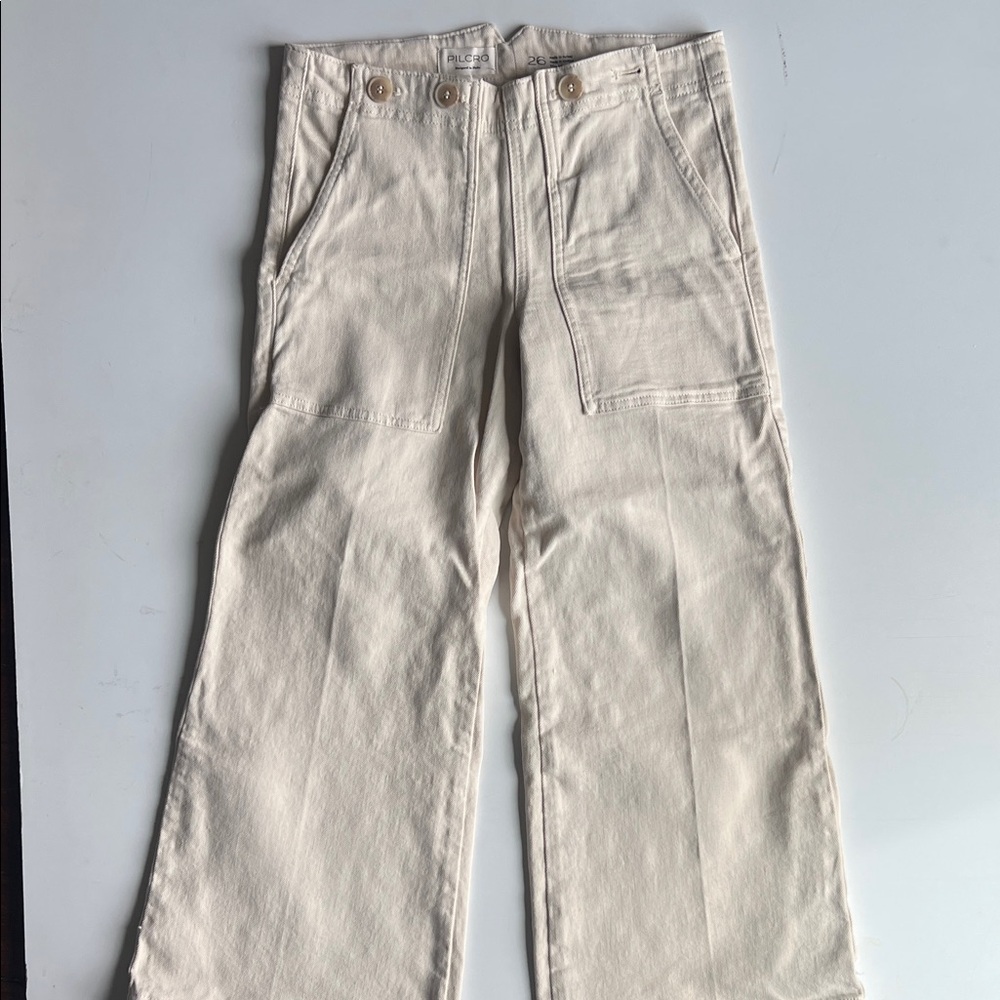 Anthropologie Pilcro Wide Cropped Leg Sailor Pants